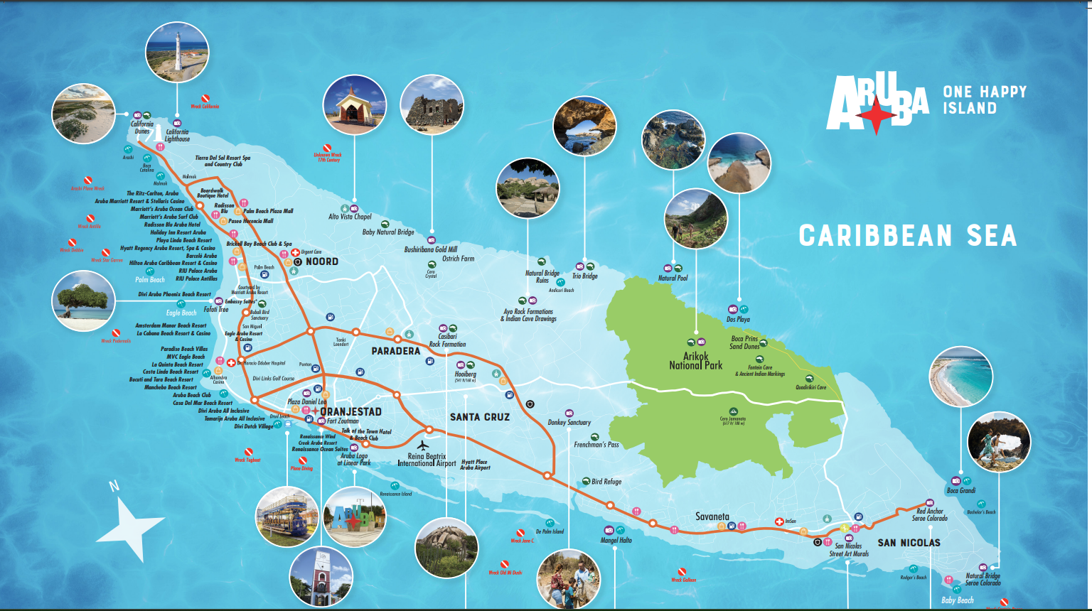 Aruba Map